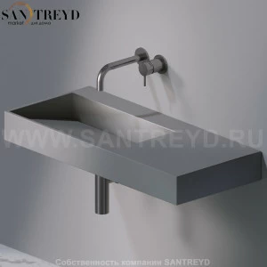 L013T1RPV4.116 Подвесная раковина настенная прямоугольная A. e T. Italia P35 серая