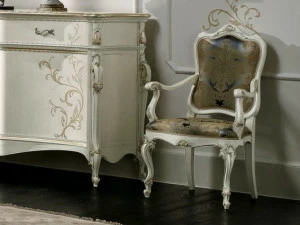 SCAPPINI & C Стул с подлокотниками из дерева с тканевой обивкой 35th anniversary Se 109/a