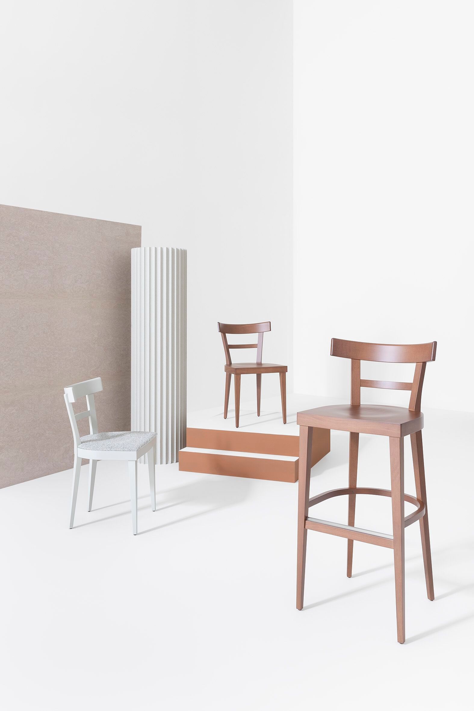 Высокий стул из бука Billiani кафе ARCH-00019634