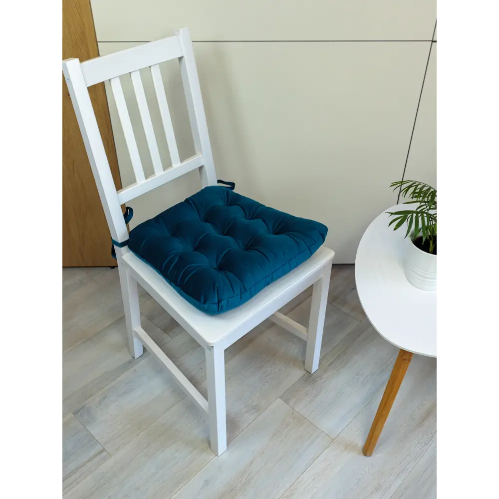 Подушка для стула Linen Way Ibiza 1 в бирюзовом бархате 40×36 см 89337720 STLM-1563424 - Вид №3