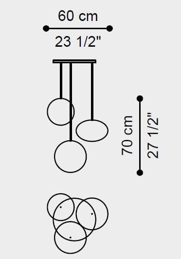 Подвесной светильник из дутого стекла ETRO Home Interiors Шагал ARCH-00015621 - Вид №1