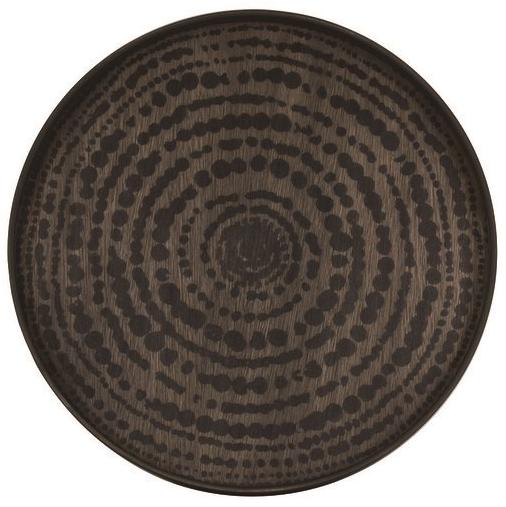 Ethnicraft Круглый деревянный поднос Tribal quest 20370 - Вид №1
