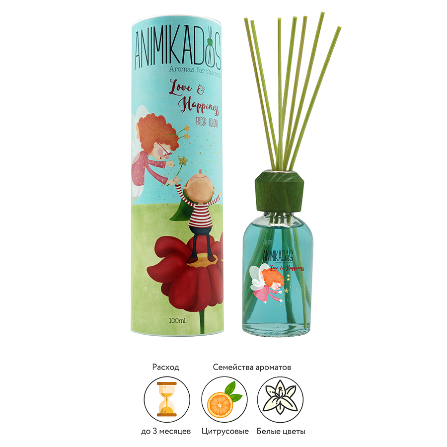 MK100HDAMGB Диффузор ароматический , animikados, love & happiness, 100 мл Ambientair  - Вид №1