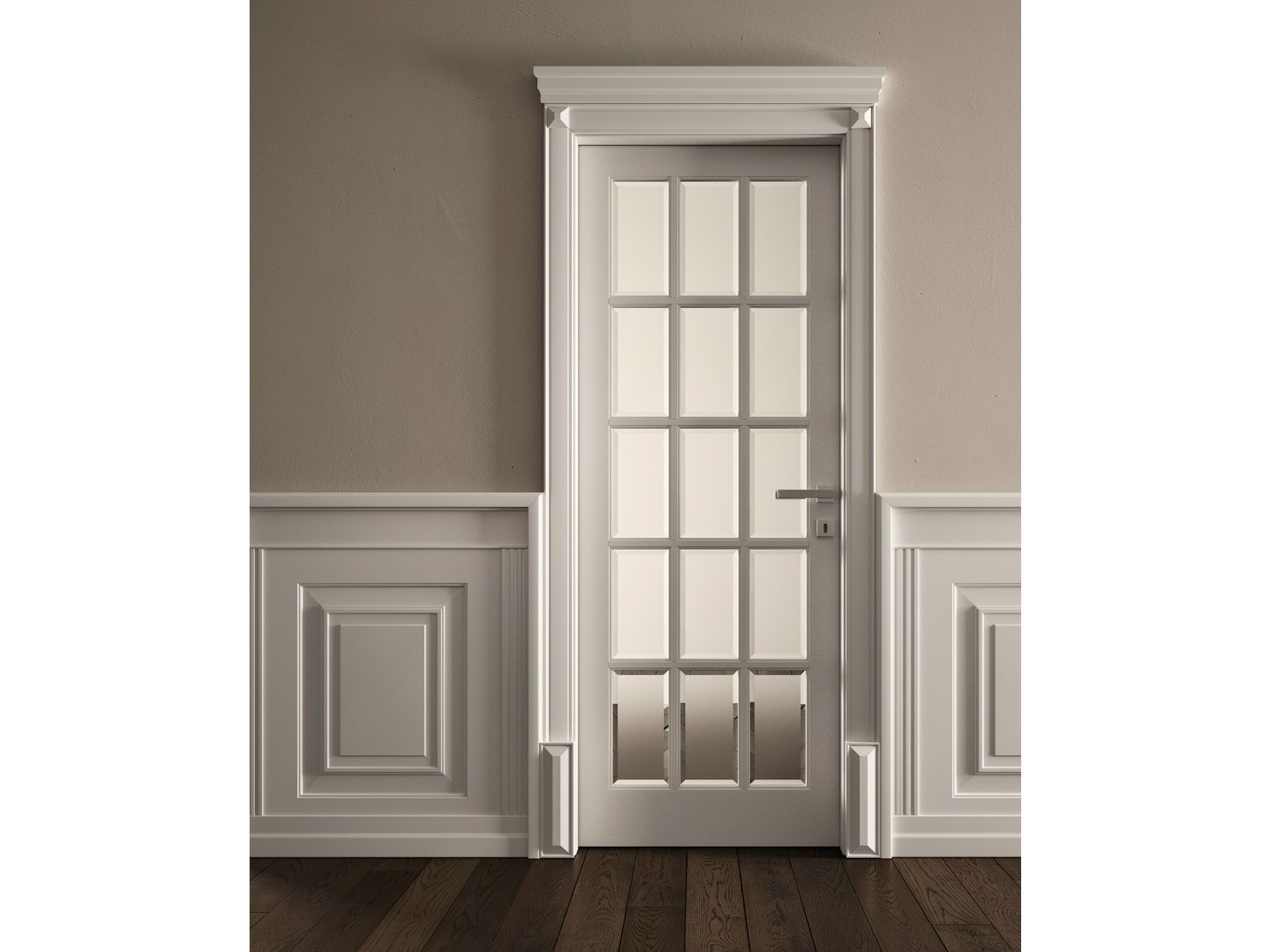 Классический стиль лакированная распашная дверь со стеклом GAROFOLI Dorè ARCH-00114703 - Вид №1