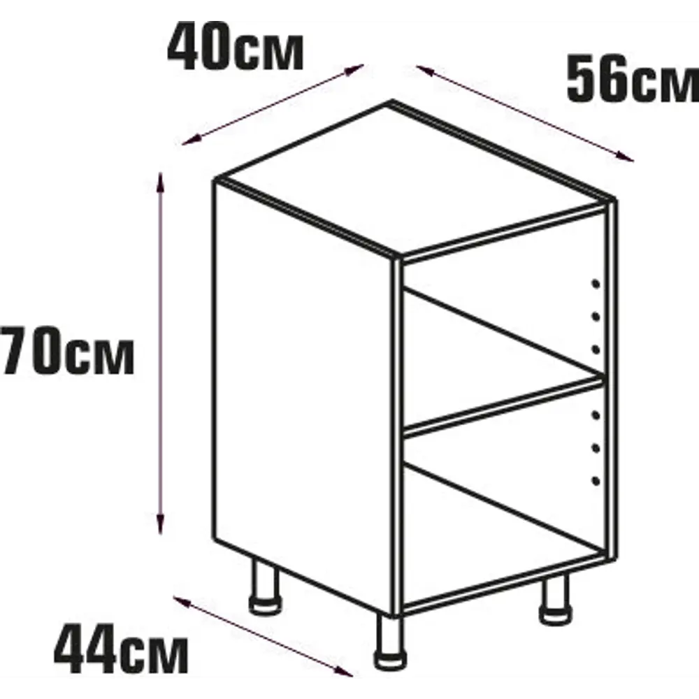 Каркас напольный угловой скошенный 40х70 см, цвет белый 18793475 STLM-2100833 DELINIA  - Вид №6