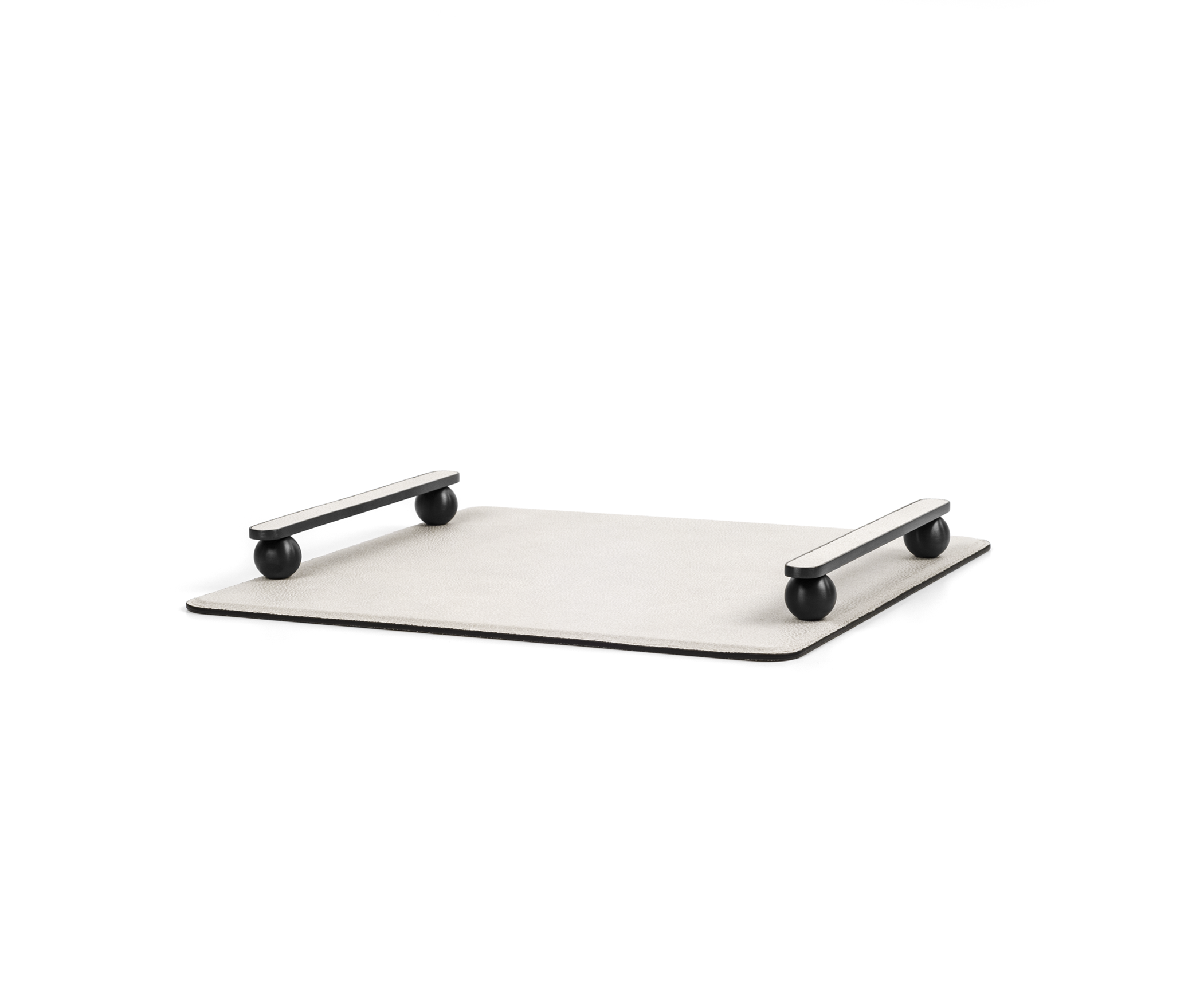 Памфили Поднос - 50X37 см/металл-хром/ари-кожа_крем Pinetti 00.1907.061.027 - Вид №1