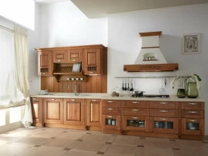 Floritelli Cucine Линейная модульная кухня в ясене Carmen