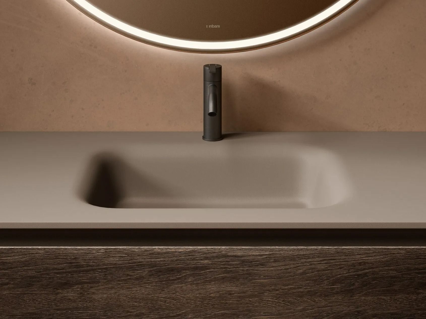 Деревянный подвесной шкаф с одной раковиной Inbani слой ARCH-00121549 - Вид №2