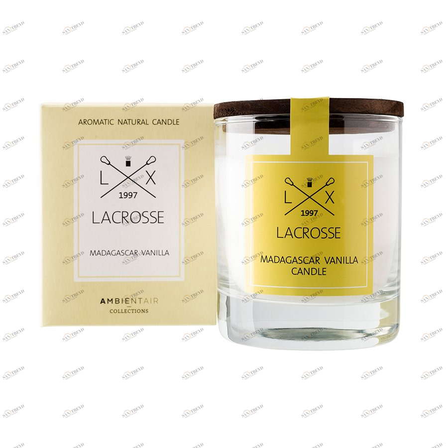 Свеча ароматическая в стекле "Мадагаскарская ваниль" AMBIENTAIR  00-3880951 Желтый 