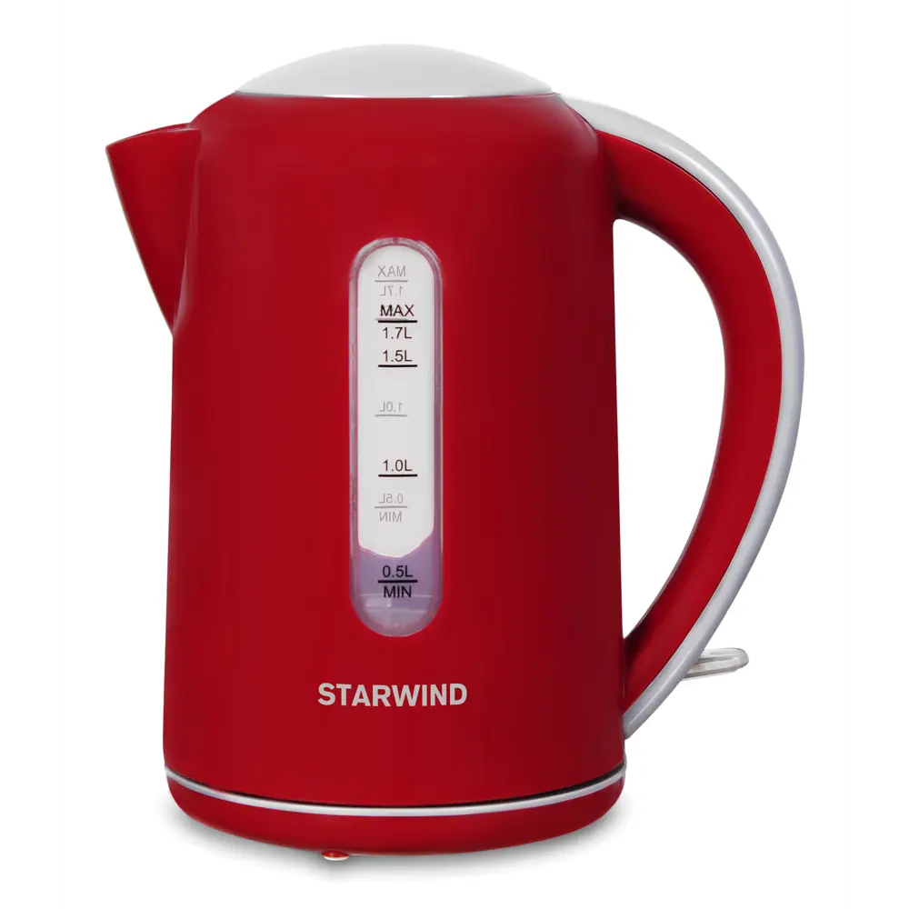 Электрический чайник Starwind SKG1021 1.7 л пластик цвет красный/серый Santreyd STLM-2074589