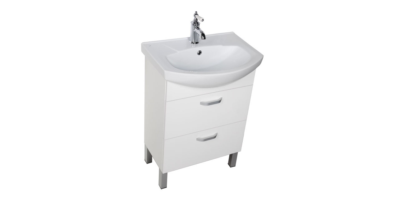 Комплект мебели Aquanet Алькона 60 белый (2 ящика) 00183487 - Вид №4