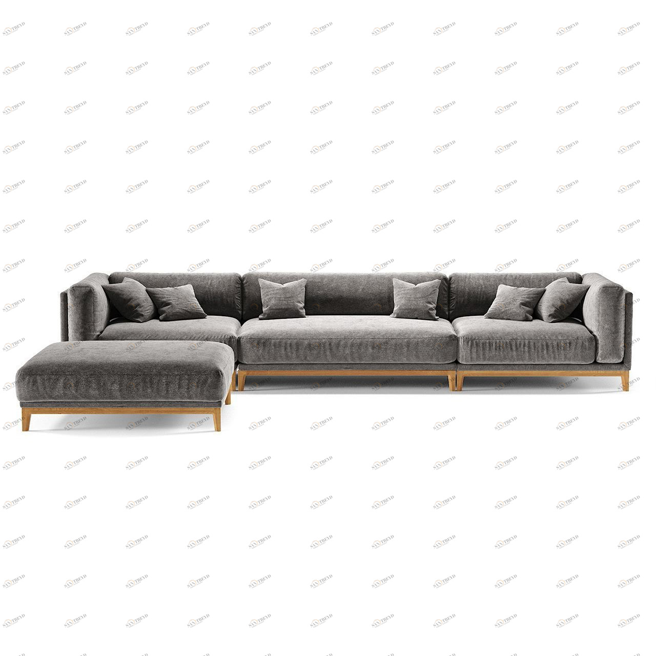 Диван Case угловой светло-серый THE IDEA ДИЗАЙНЕРСКИЕ 210550 Серый 