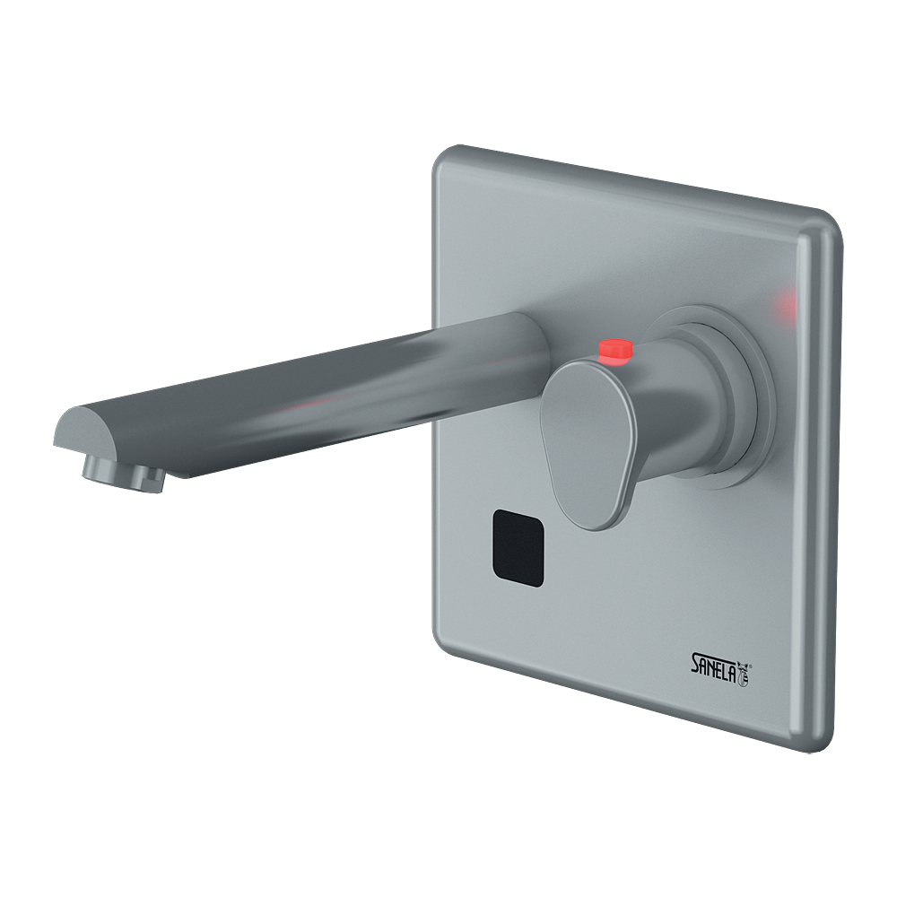 43046 Автоматический настенный смеситель с термостатическим смесителем, плечо вытекания 170 мм, 24 В пост. SANELA 