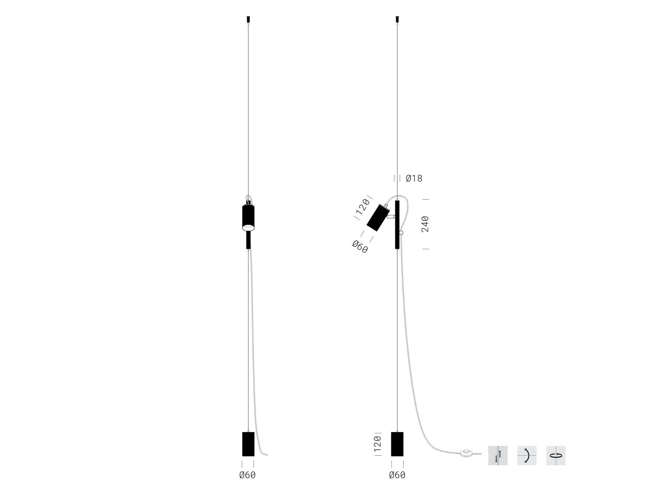 Регулируемый светодиодный торшер Renzo Serafini в полете ARCH-00117628 - Вид №4