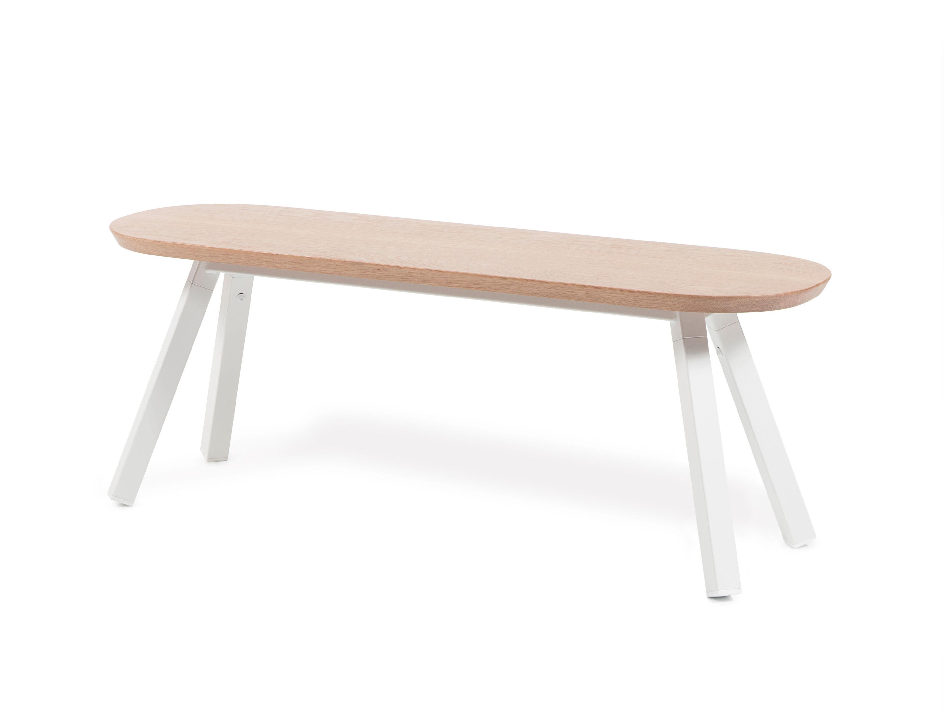 Дубовая скамья с окрашенной стальной основой RS Barcelona YOU AND ME ARCH-00051992