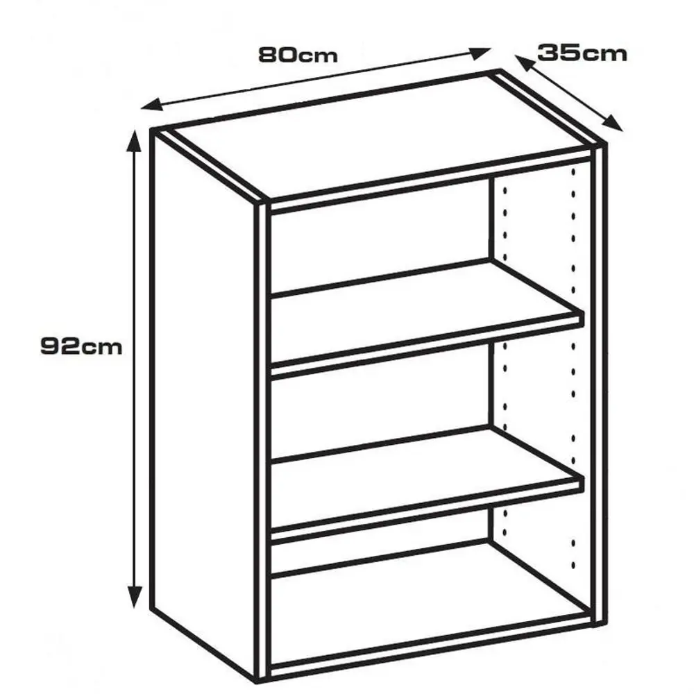 Каркас навесной 80x92x35 см, ЛДСП, цвет белый 82239825 STLM-2051504 DELINIA  - Вид №4