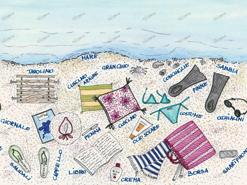 Wall&decò Детские обои для ванной с надписью Wet system 14 sun-id-1480490