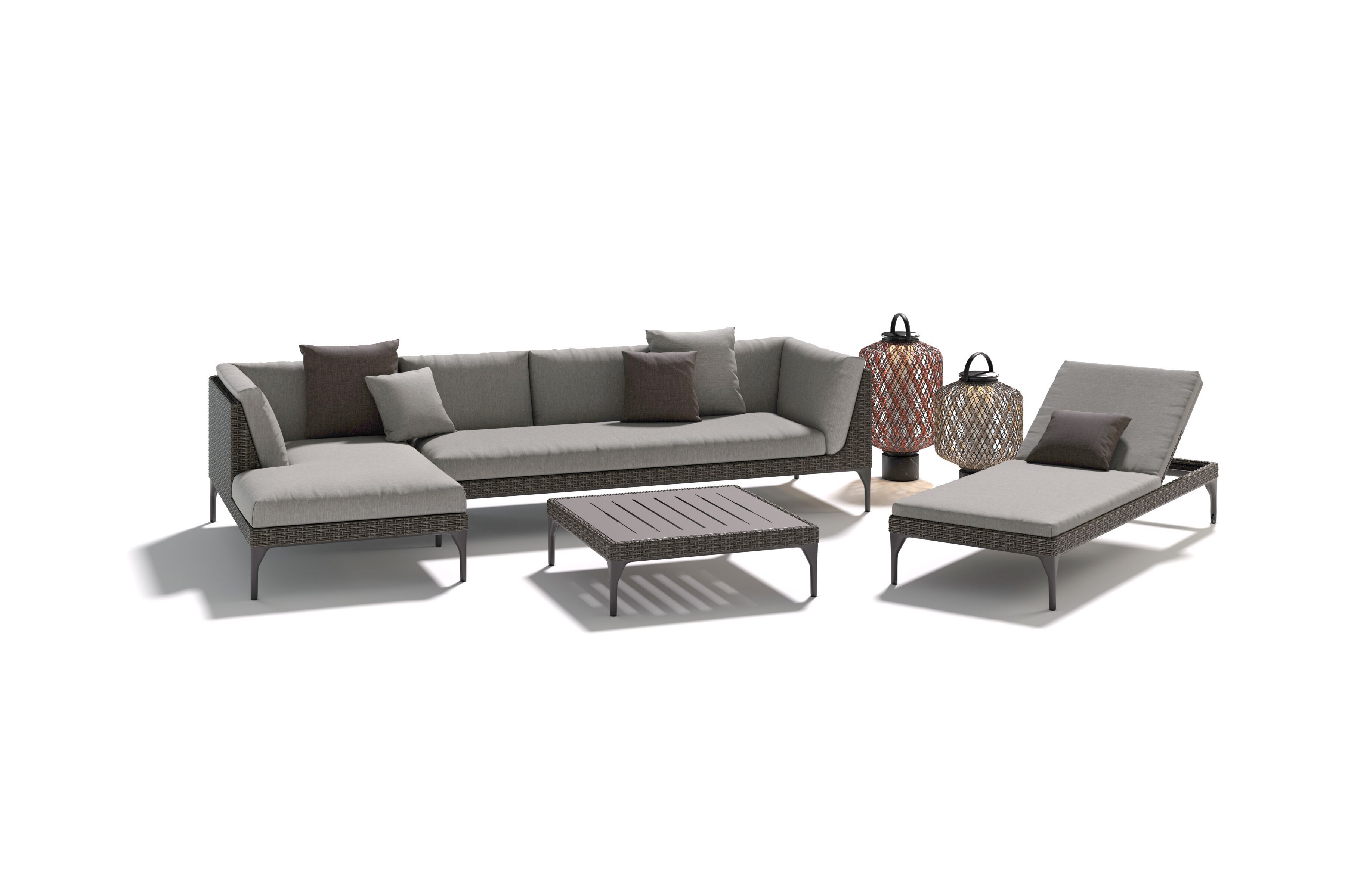 Стеклянный низкий квадратный садовый столик DEDON MU ARCH-00075903 - Вид №1