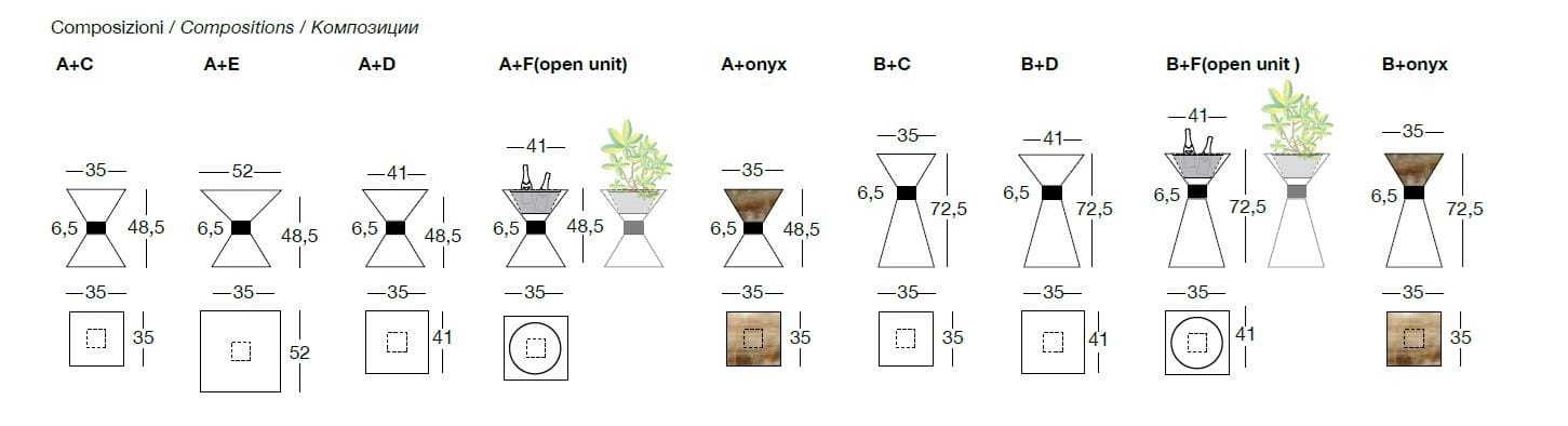 Деревянный журнальный столик / держатель для горшка Longhi Loveluxe 2017-Essence collection ARCH-00050627 - Вид №4