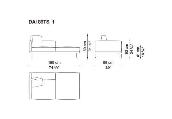 3-местный тканевый диван с полуостровом B&B Italia док ARCH-00061121 - Вид №72