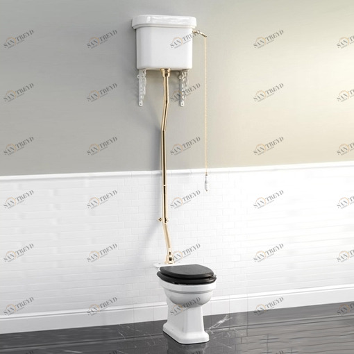 Унитаз напольный для верхнего бачка, патрубок цвет золота IBWCBLUES Devon Devon Blues Devon&Devon