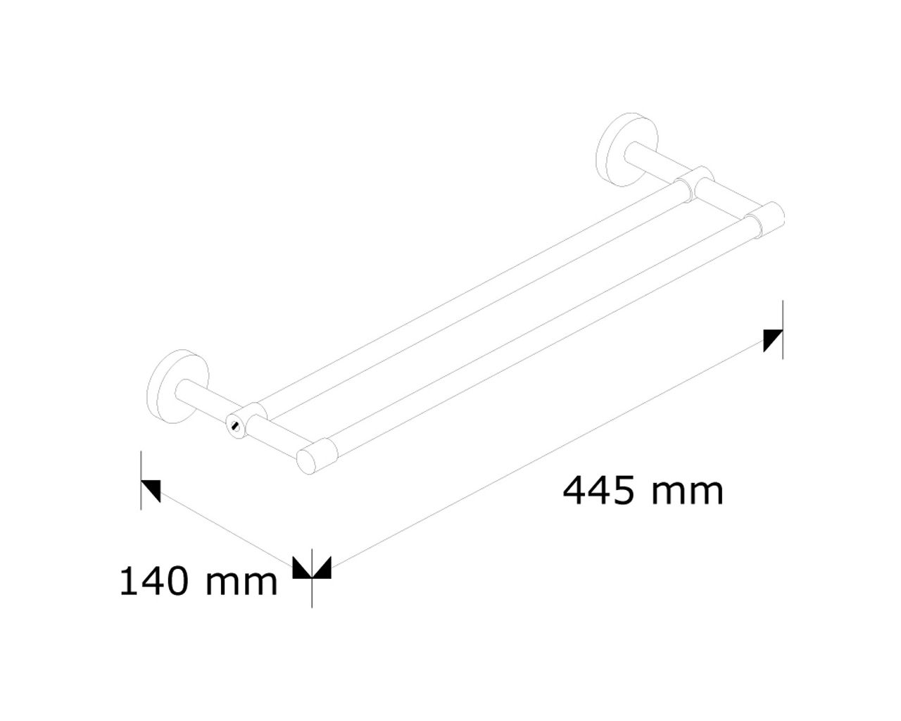 MHW08 Двойной полотенцесушитель L400 Merida  - Вид №1