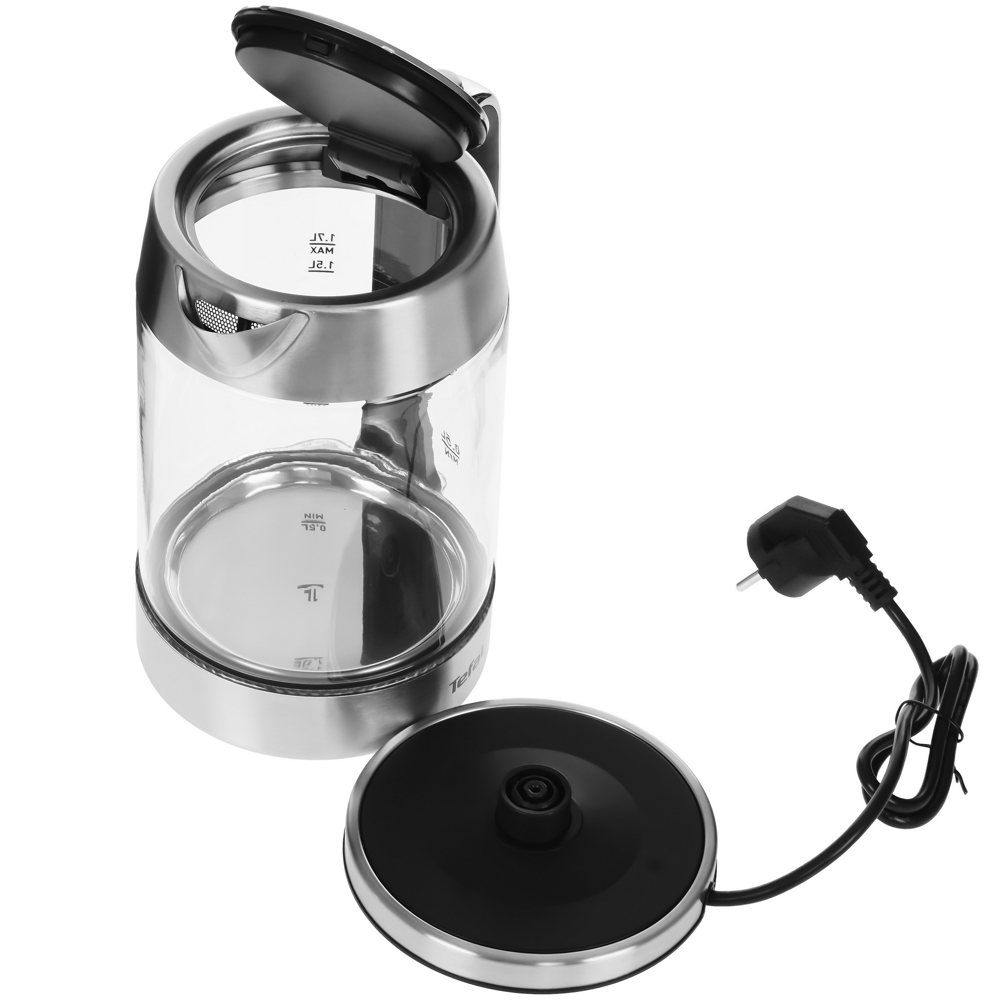 9071491 Электрочайник Tefal Glass Kettle KI770D30 серебристый STDN-0006756 - Вид №3