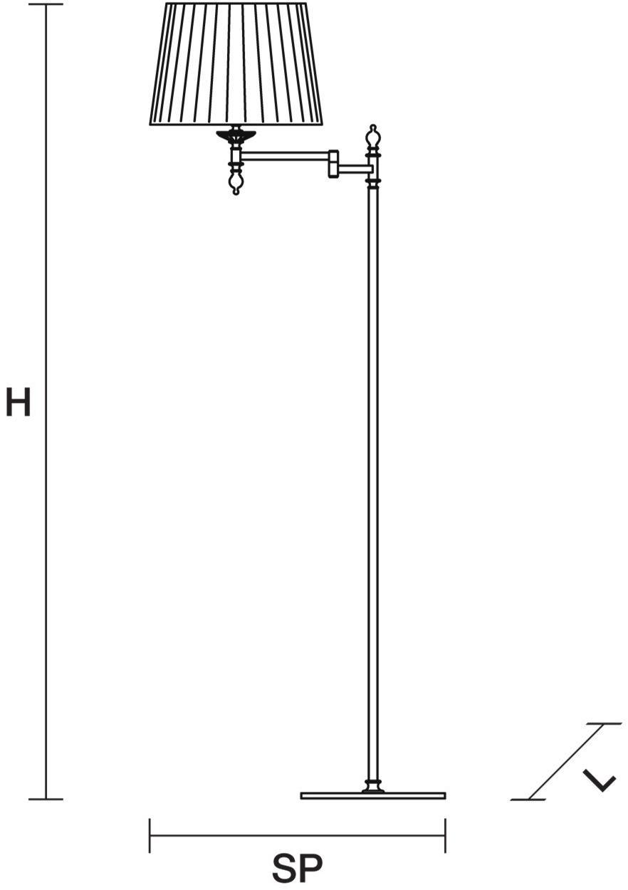 Masiero Торшер из латуни накаливания с гибким кронштейном Brass & spots sun-id-1477353 - Вид №2
