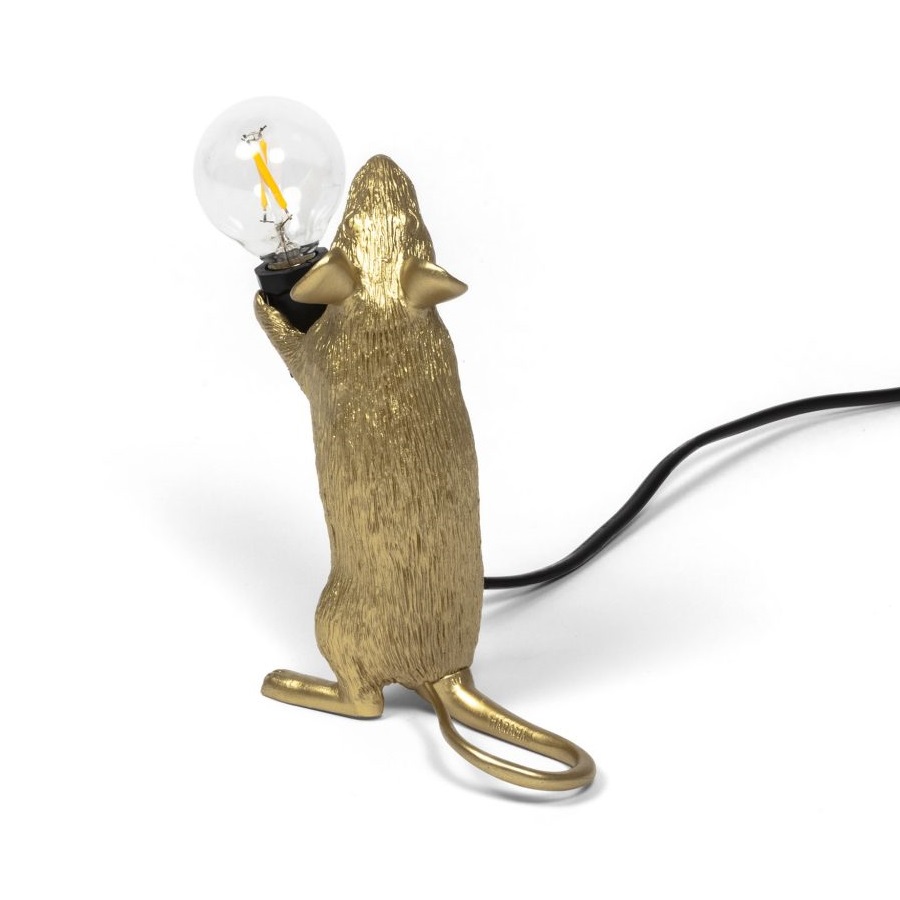 Светильник настольный Mouse Lamp Step, золотой Seletti 14948GLD - Вид №6