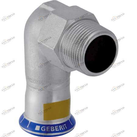 GEBERIT 34153 Переходной угольник Geberit Mapress из нержавеющей стали 90°, с наружной резьбой (газ) 