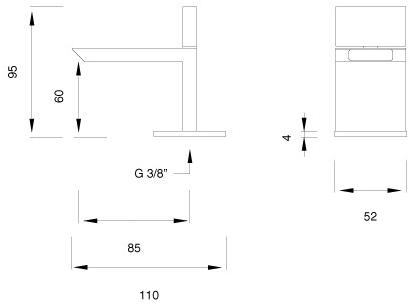 Ceadesign Кран для подключения одной воды к раковине Bar Bar 61 - Вид №1