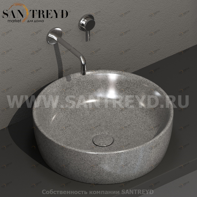 GE048PG Накладная раковина на столешницу  круглая Ceramica Globo GENESIS