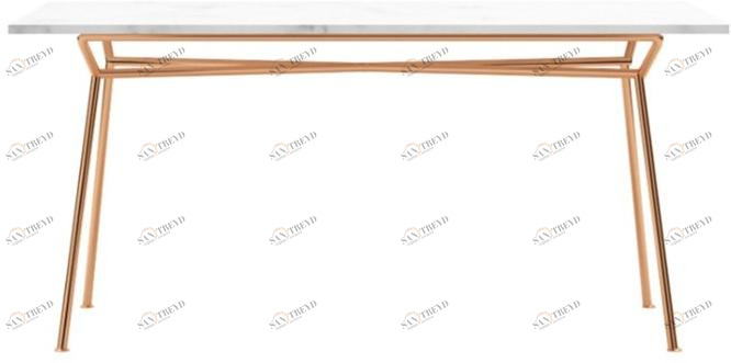 ZALABA Design Прямоугольный обеденный стол из мрамора и металла Love sun-id-1489173