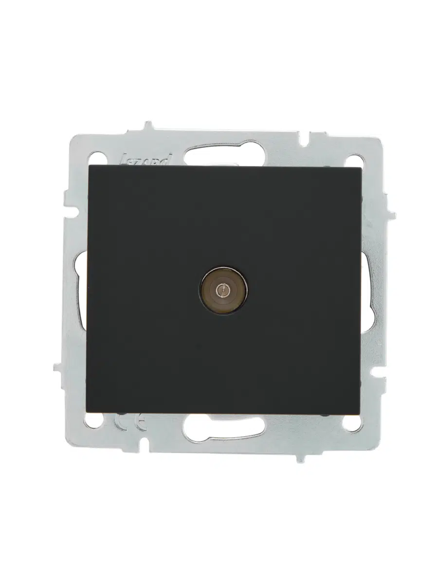 RAIN Розетка ТВ оконечная без рамки черный LEZARD 703-4288-130