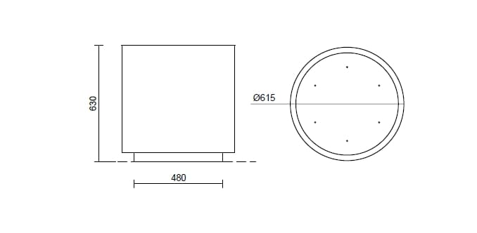Круглый стальной плантатор Studio Città FLORA ARCH-00089403 - Вид №4