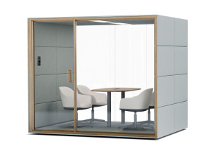 Многосторонняя акустическая офисная кабина со встроенным освещением