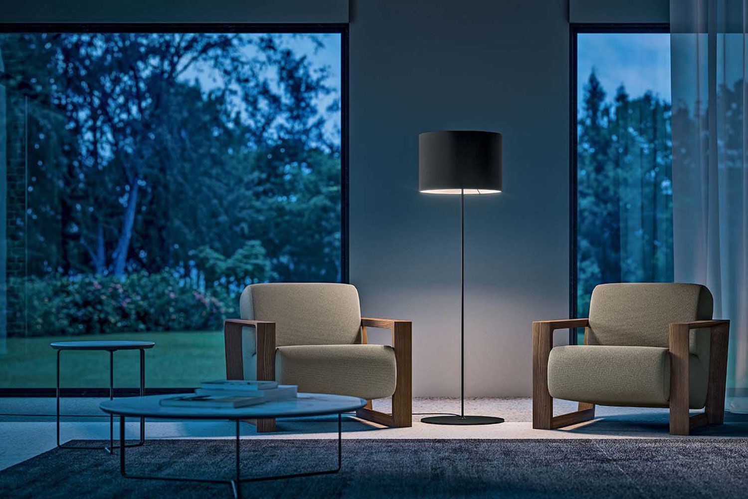 Напольная лампа из ткани и металла Quadrifoglio Group Design Lighting ARCH-00095575 - Вид №1