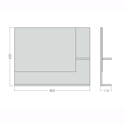 Зеркало настенное с полкой венге "Ханди-1" GRAUM ДИЗАЙНЕРСКИЕ 304096 Коричневый  - Вид №2