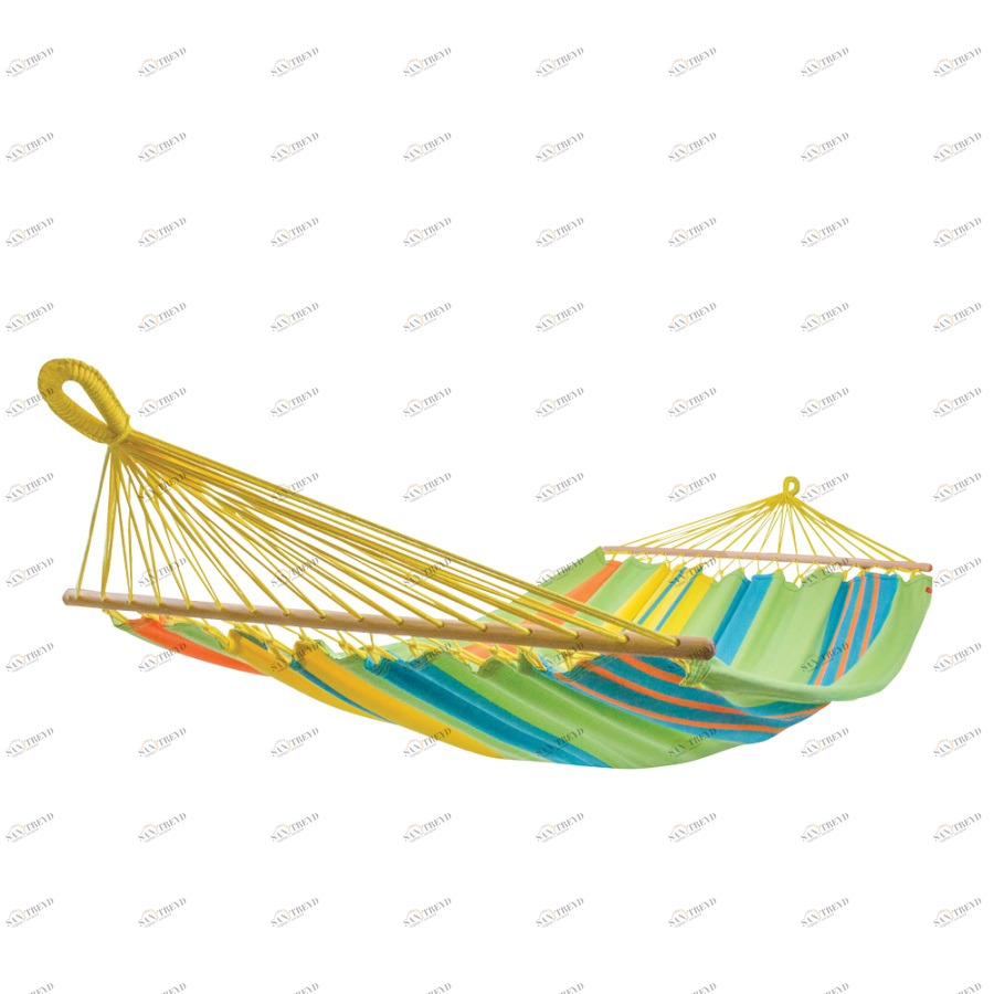 Подвесной гамак с перекладинами двухместный зеленый Tropic IMPEX  132264 Голубой;зеленый;разноцветный 