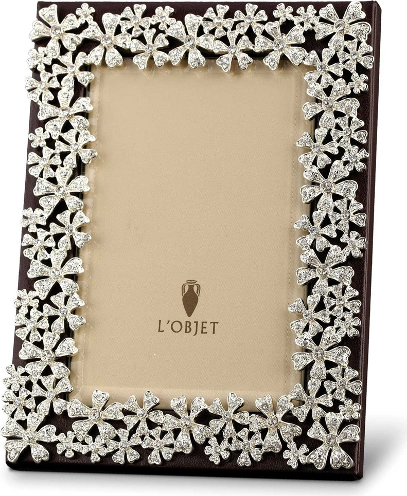 10575444 L’Objet Фоторамка 10х15см "Гирлянда" (платиновое покрытие, кристаллы Сваровски) п/к Латунь 