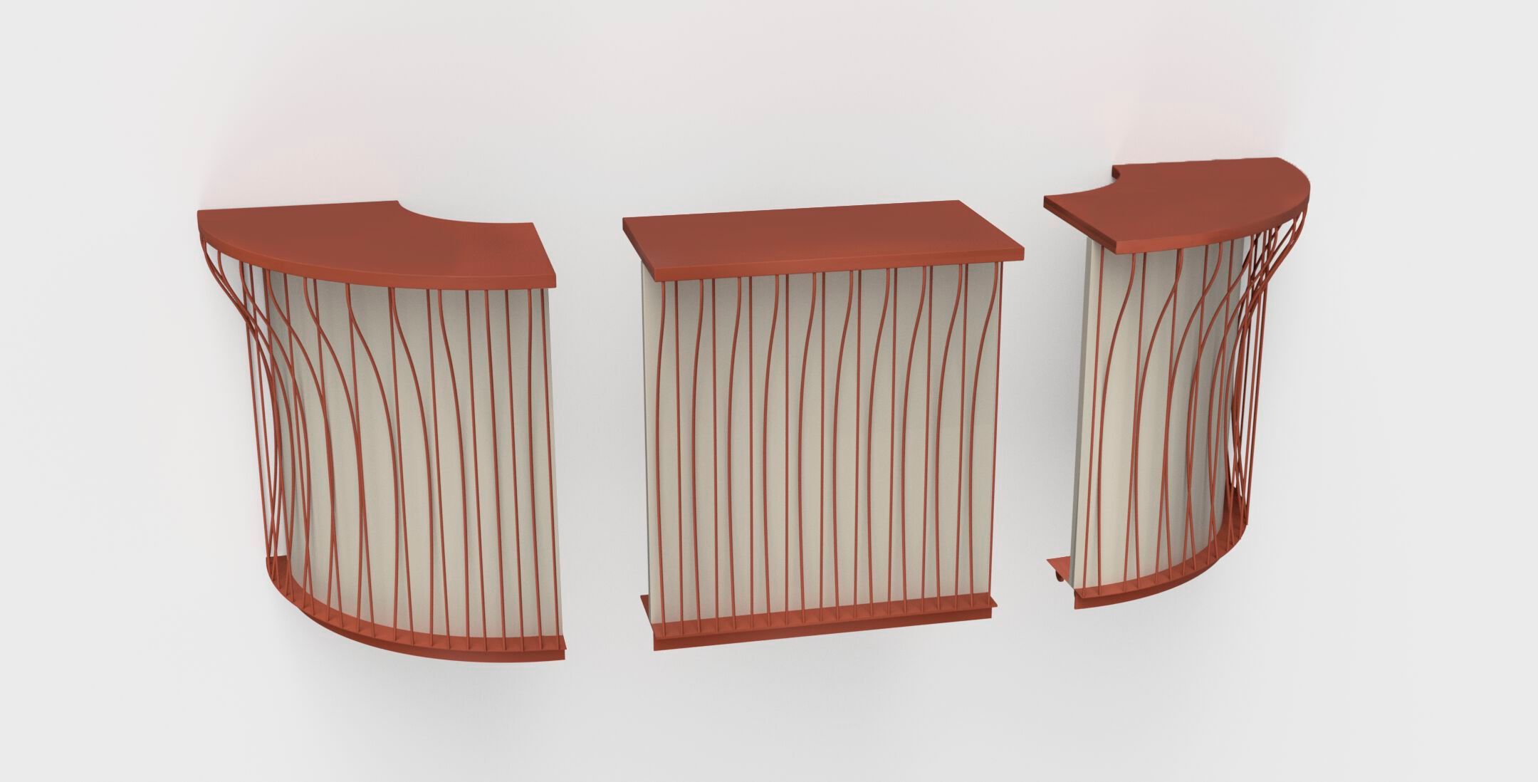 Стальная барная стойка с порошковым покрытием iSimar Riviera ARCH-00121303 - Вид №4