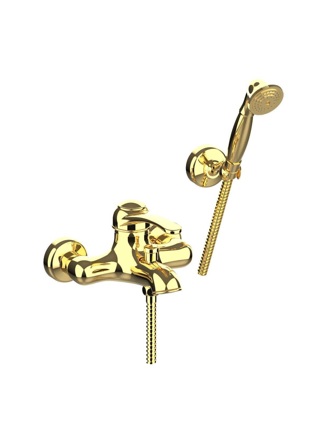 Однорычажный настенный смеситель для ванны с ручным душем Rubinetterie Frattini Morgan ARCH-00072795 - Вид №6