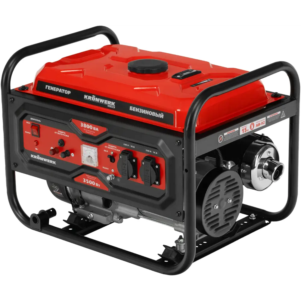 Бензогенератор KRONWERK LK-3800R 3.8 кВт - надежный источник энергии 89386579 STLM-1457848 - Вид №2