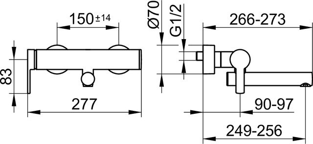 53921010225 Однорычажный смеситель для умывальника KEUCO Plan blue - Вид №3