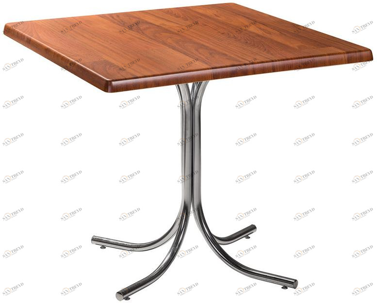 2556 Стол Rozana 80*80 орех R-HOME 460404+170505nut