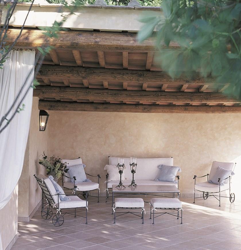 OFFICINACIANI Прямоугольная железная подставка для ног для сада Intreccio Gf4004po  - Вид №2