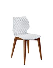 Uni 562 Стул с каркасом из древесины бука, 4 ножки. Полипропиленовая оболочка. Et al. Uni