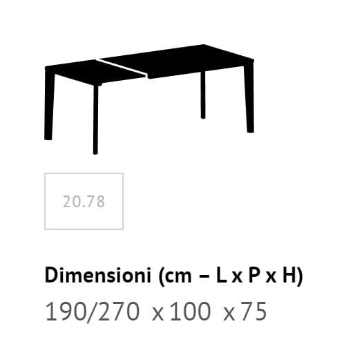 Выдвижной металлический обеденный стол и Супермармо Bontempi Casa ECHO ARCH-00029914 - Вид №12