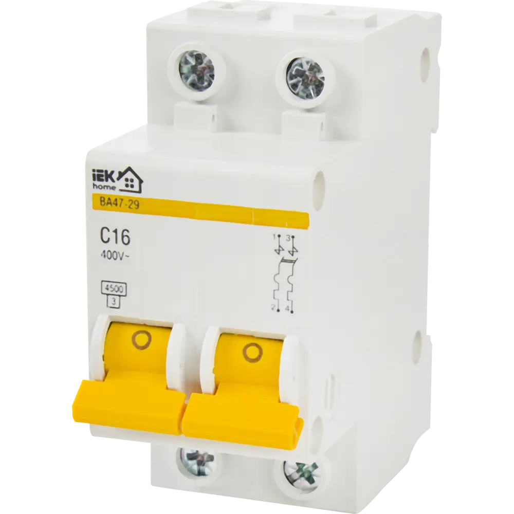 Автоматический выключатель IEK Home ВА47-29 16А для защиты электросетей 18072361 STLM-0009401