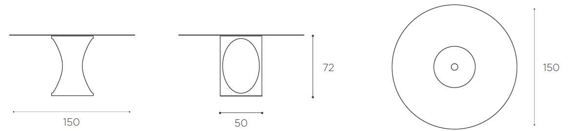 Круглый мраморный стол и хрустальная столешница EPÒNIMO Roll ARCH-00024210 - Вид №6